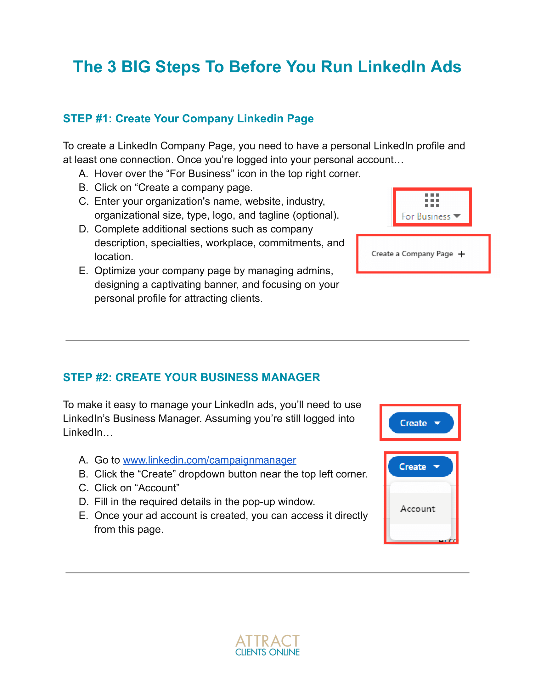 The 3 BIG Steps To Before You Run LinkedIn Ads